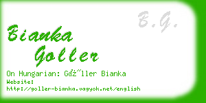 bianka goller business card